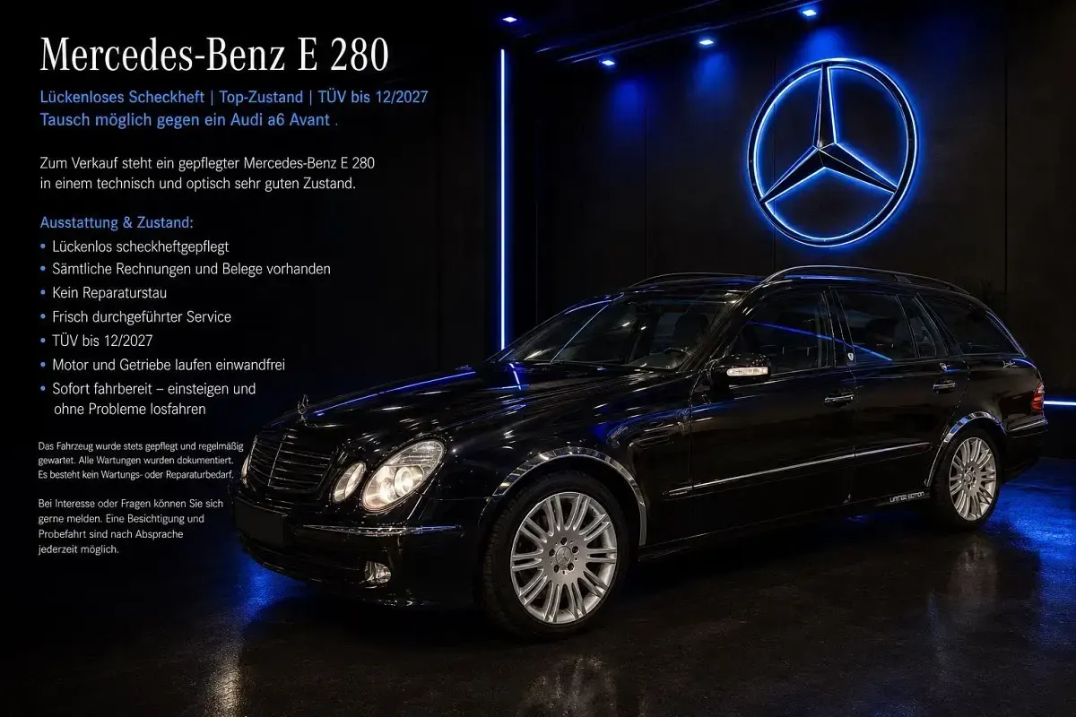 Gebraucht Mercedes E280 190 PS (139 kW) 2006 Schwarz Limousine