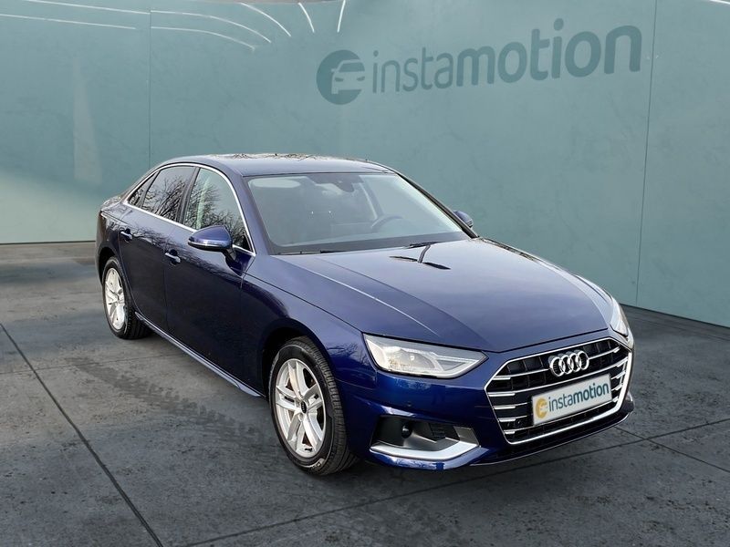 Blau Gebraucht 2023 Audi A4 Advanced Limousine | 32.429 € (Fairer Preis) - Bild 1/4