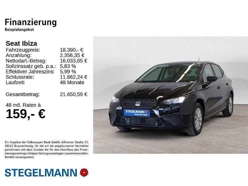 Gebraucht Seat Ibiza Style 116 PS (85 kW) 2024 Midnight schwarz metallic Kleinwagen