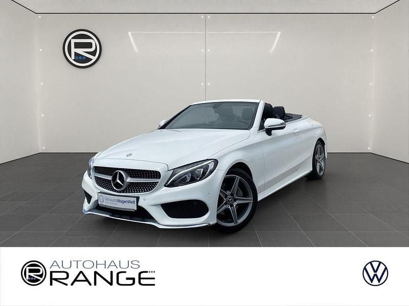 Weiß Gebraucht 2017 Mercedes C200 AMG line Cabrio | 23.980 € (Fairer Preis) - Bild 1/4