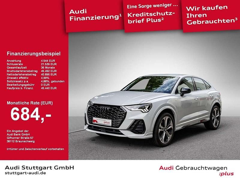 Gletscherweiß metallic Gebraucht 2024 Audi Q3 Sportback S-Line SUV | 45.440 € (Fairer Preis) - Bild 1/2