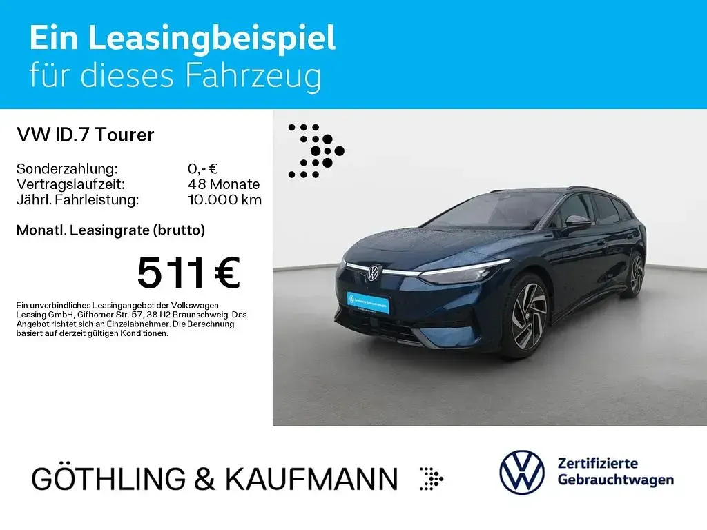 Gebraucht VW ID.7 Pro 210 kW (286 PS) 2025 Blau Kombi