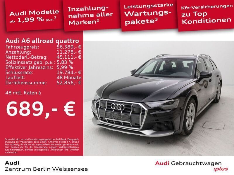 Mythosschwarz metallic Gebraucht 2023 Audi A6 Allroad Ambiente Kombi | 56.889 € (Etwas zu teuer) - Bild 1/4