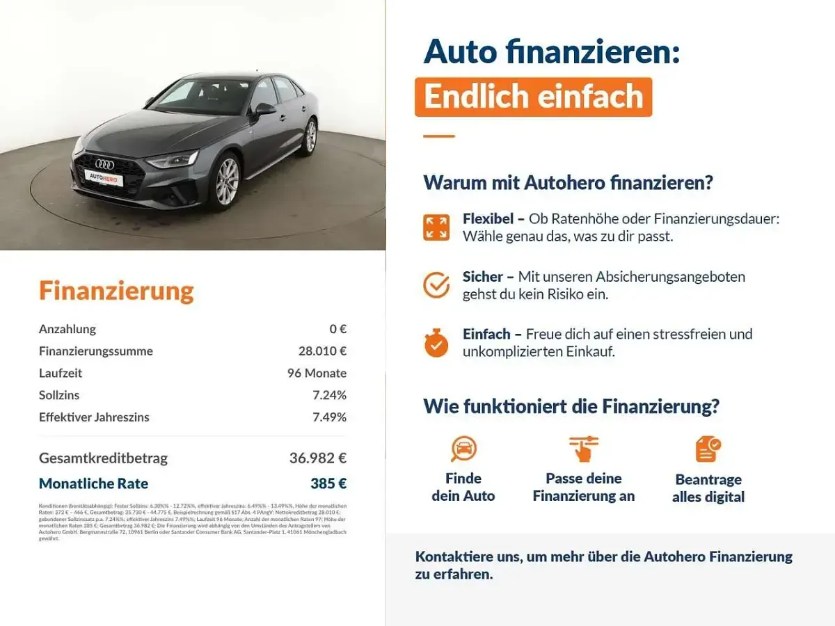 Gebraucht Audi A4 S-Line 204 PS (150 kW) 2023 Daytonagrau Limousine