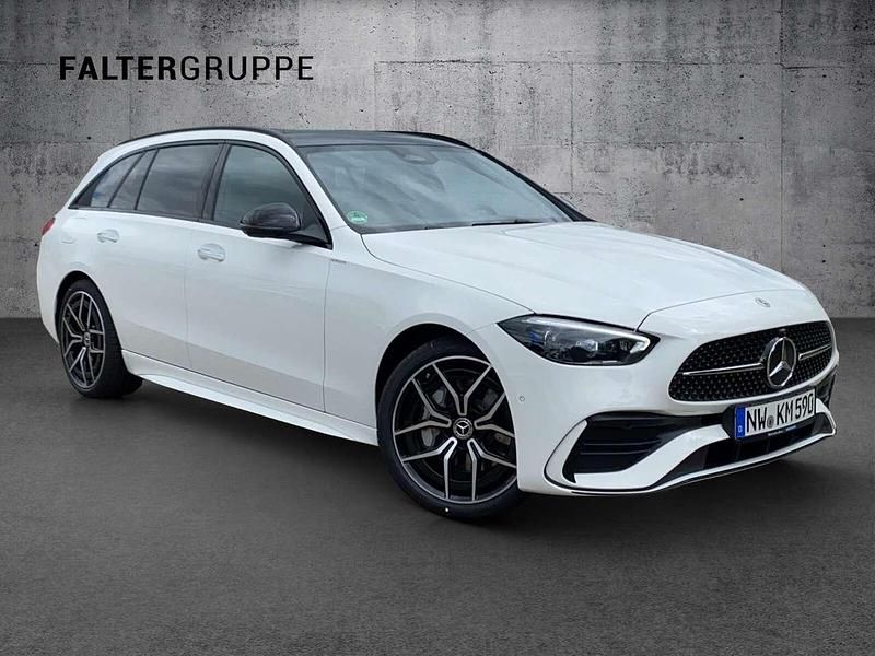 Gebraucht Mercedes C200 AMG line 204 PS (150 kW) 2024 Unilack polarweiß Kombi