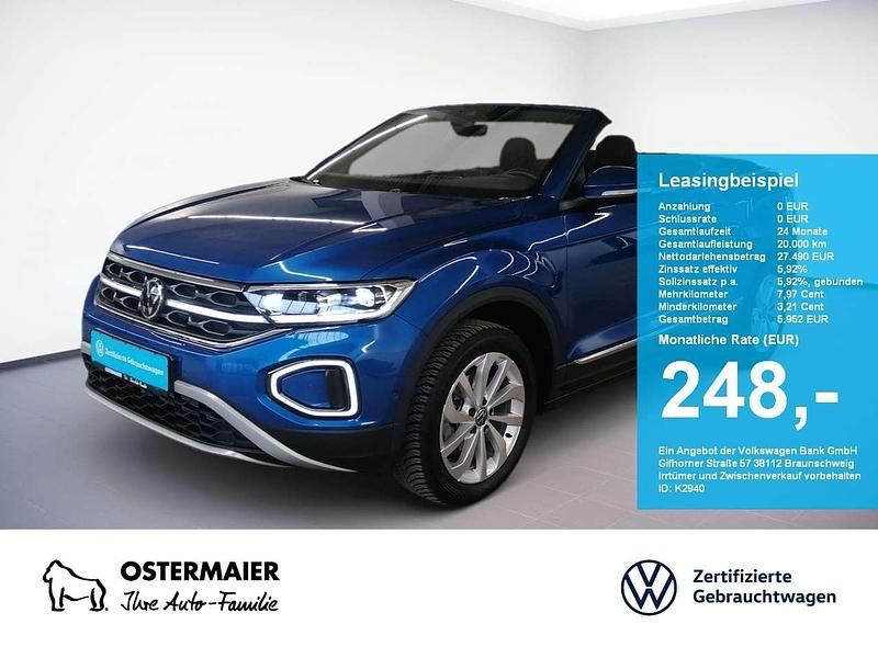 Gebraucht VW T-Roc Cabriolet Style 116 PS (85 kW) 2024 Blau Cabrio