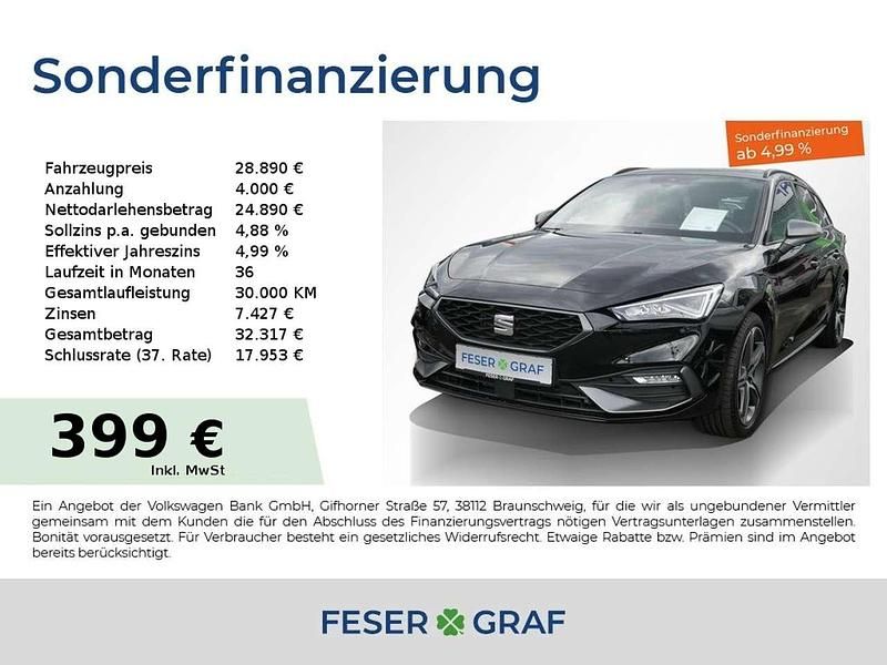 Midnight schwarz Gebraucht 2024 Seat Leon FR Kombi | 28.890 € (Fairer Preis) - Bild 1/1