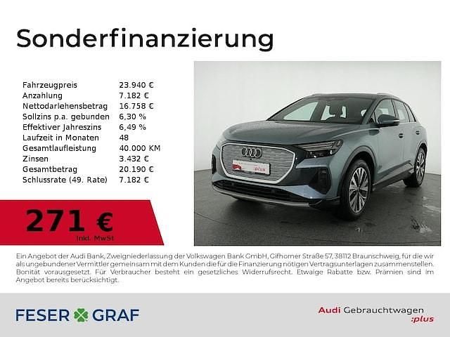 Geysirblau metallic Gebraucht 2022 Audi Q4 e-tron Advanced SUV | 23.940 € (Guter Preis) - Bild 1/2