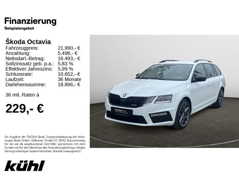 Moonweiss metallic Gebraucht 2018 Skoda Octavia RS Kombi | 21.690 € (Etwas zu teuer) - Bild 1/4