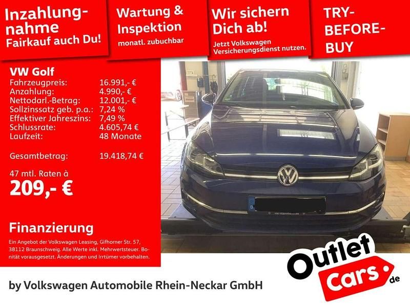 Blau Gebraucht 2018 VW Golf VII Limousine | 16.991 € (Guter Preis) - Bild 1/3