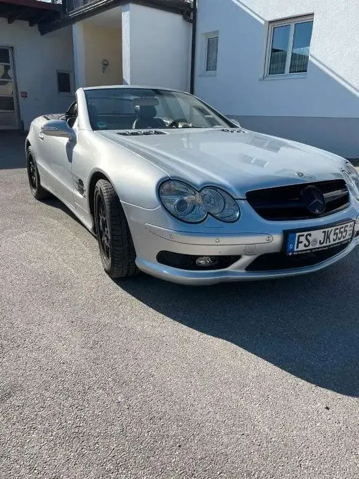 Gebraucht Mercedes SL500 AMG 306 PS (225 kW) 2003 Iridiumsilbermetallic Cabrio