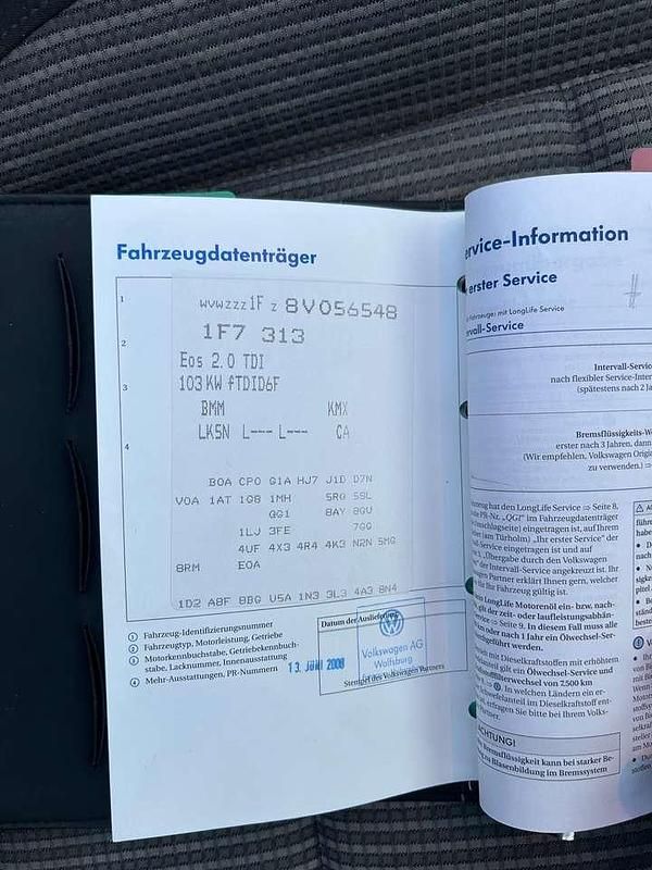 Usata VW Eos 140 CV (102 kW) 2008 Blu Cabrio