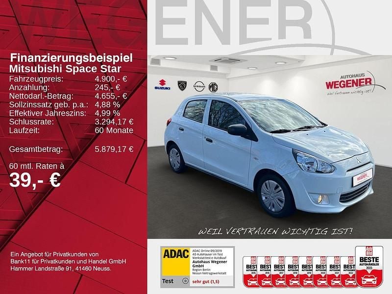 Gebraucht Mitsubishi Space Star 71 PS (52 kW) 2015 Weiß Kleinwagen