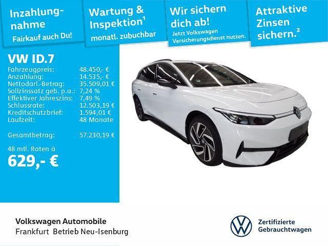 Gletscherweiß metallic Gebraucht 2025 VW ID.7 Pro Limousine | 48.450 € - Bild 1/4