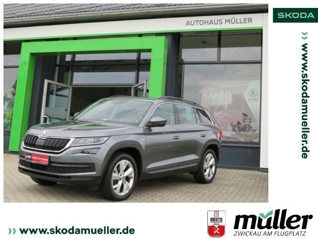Grau (platinumgrau metallic) Gebraucht 2019 Skoda Kodiaq Soleil SUV | 25.890 € (Guter Preis) - Bild 1/4
