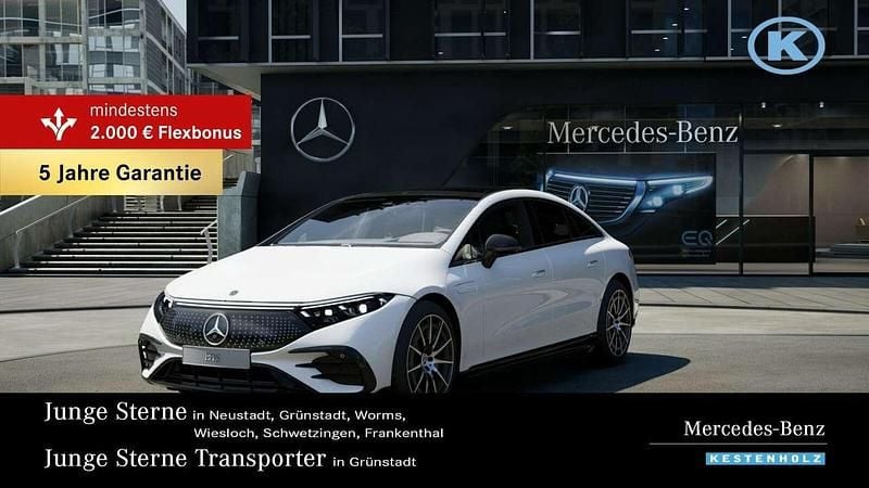 Weiß Gebraucht 2021 Mercedes EQS450+ AMG Limousine | 60.990 € (Fairer Preis) - Bild 1/4