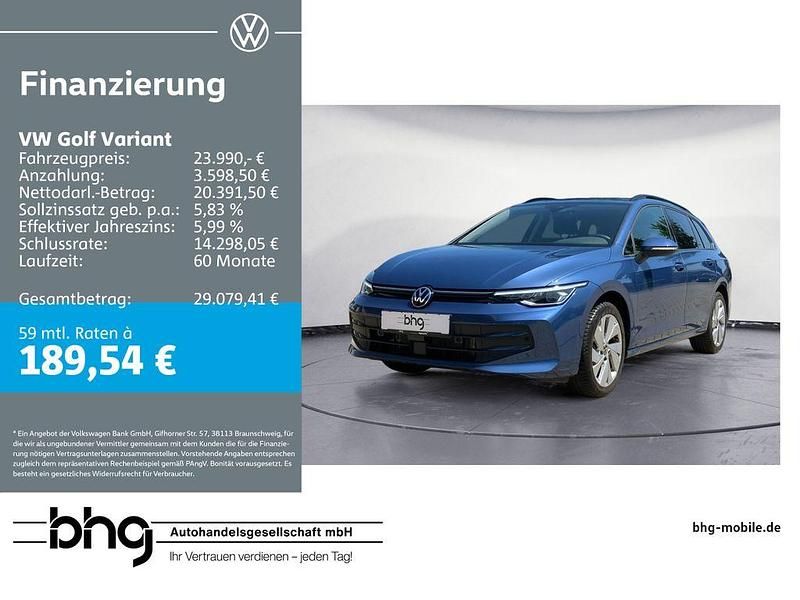 Anemonenblau metallic Gebraucht 2024 VW Golf VIII Life Kombi | 23.990 € (Guter Preis) - Bild 1/4