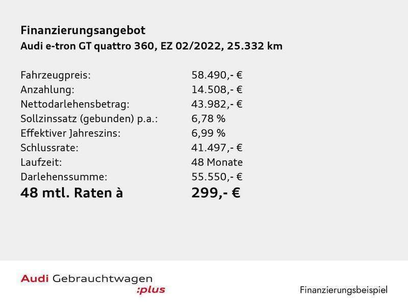 Gebraucht Audi e-tron GT quattro Advanced 350 kW (476 PS) 2022 Mythosschwarz metallic Limousine