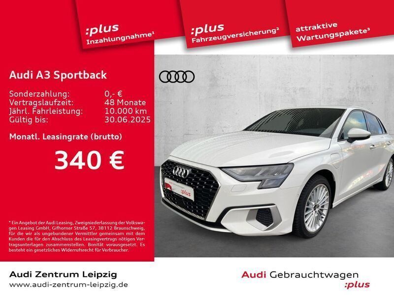 Ibisweiß Gebraucht 2024 Audi A3 Sportback e-tron Advanced Plus Limousine | 29.990 € (Fairer Preis) - Bild 1/3