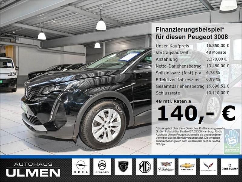 Schwarz Gebraucht 2021 Peugeot 3008 Active SUV | 16.850 € (Fairer Preis) - Bild 1/4