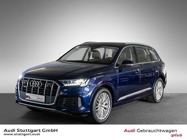 Navarrablau metallic Gebraucht 2022 Audi Q7 Sport SUV | 62.940 € (Teuer) - Bild 1/4