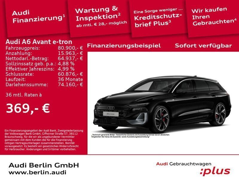 Mythosschwarz metallic Gebraucht 2025 Audi A6 e-tron Performance Kombi | 87.750 € (Teuer) - Bild 1/3