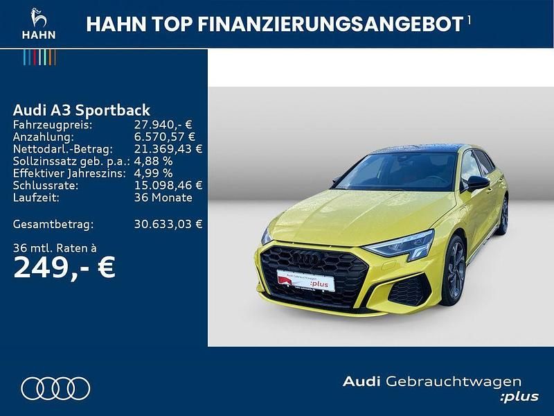 Gebraucht Audi A3 S-Line 245 PS (180 kW) 2022 Pythongelb metallic Limousine