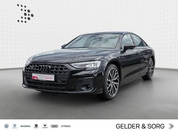 Schwarz (mythosschwarz metallic) Gebraucht 2024 Audi A8 S-Line Limousine | 68.921 € (Superpreis) - Bild 1/4