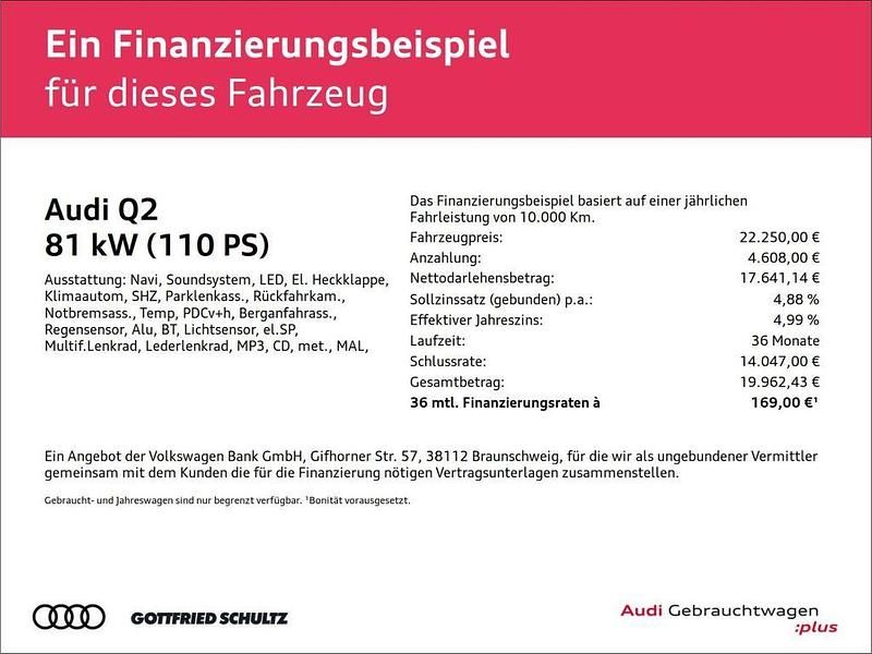 Gebraucht Audi Q2 Advanced 110 PS (80 kW) 2023 Weiss SUV