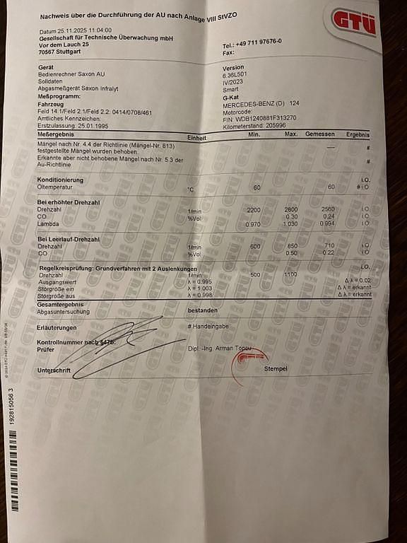 Gebraucht Mercedes E280 193 PS (141 kW) 1995 Blau Kombi