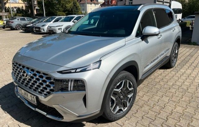 Typhoon silver / met Gebraucht 2023 Hyundai Santa Fe Prime SUV | 39.890 € (Guter Preis) - Bild 1/4