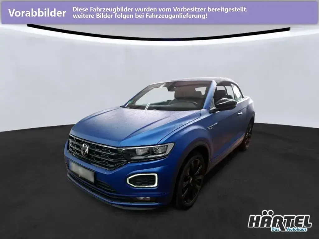 Gebraucht VW T-Roc Cabriolet R-line Edition 150 PS (110 kW) 2022 Ravennablau (blue), matt Cabrio