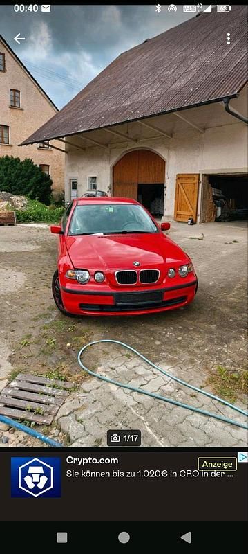 Rot Gebraucht 2002 BMW 316 Compact Kleinwagen | 1.199 € (Guter Preis) - Bild 1/4