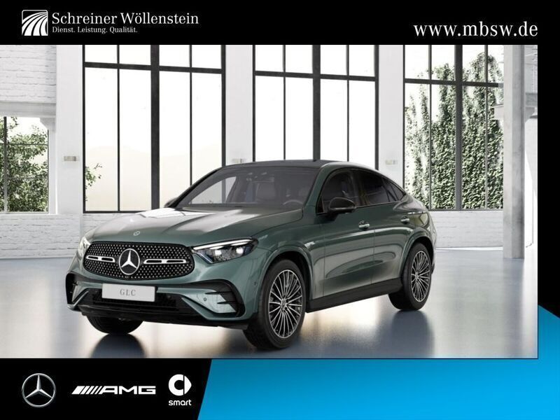 Metalliclackverdesilber Gebraucht 2024 Mercedes GLC450 AMG Coupé | 77.831 € (Guter Preis) - Bild 1/4