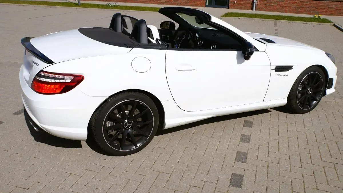 Gebraucht Mercedes SLK55 AMG AMG 421 PS (309 kW) 2015 Weiß Cabrio