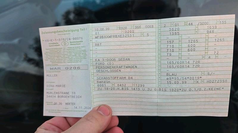 Gebraucht Ford Ka 60 PS (44 kW) 1999 Blau Kleinwagen