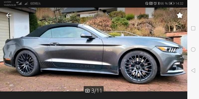 Grau Gebraucht 2016 Ford Mustang GT Cabrio | 36.000 € (Fairer Preis) - Bild 1/4