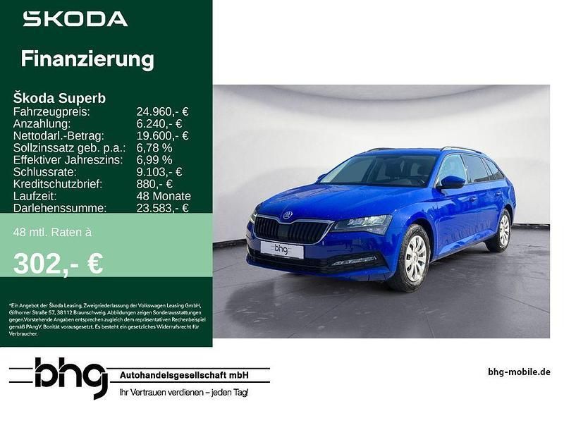 Blau Gebraucht 2022 Skoda Superb Active Kombi | 24.960 € (Fairer Preis) - Bild 1/4