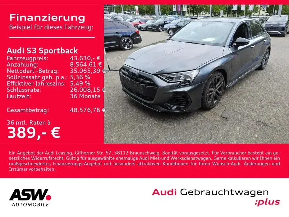 Gebraucht Audi S3 Ambiente 333 PS (244 kW) 2025 Daytonagrau perleffekt Limousine