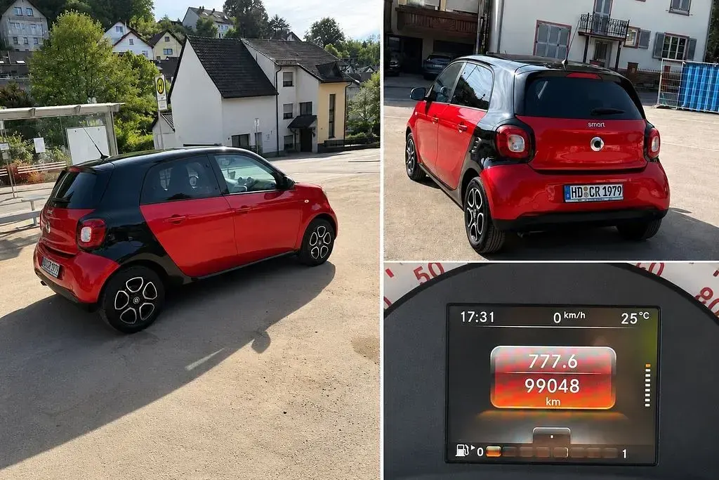 Usata Smart ForFour Passion 71 CV (52 kW) 2015 Rosso Utilitaria