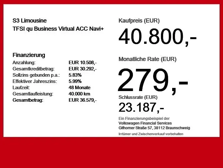 Gebraucht Audi S3 Business 310 PS (228 kW) 2023 Schwarz Limousine