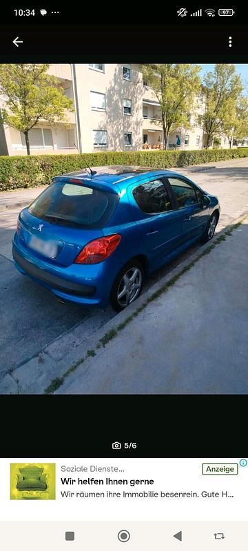 Blau Gebraucht 2006 Peugeot 207 Kleinwagen | 2.500 € - Bild 1/4
