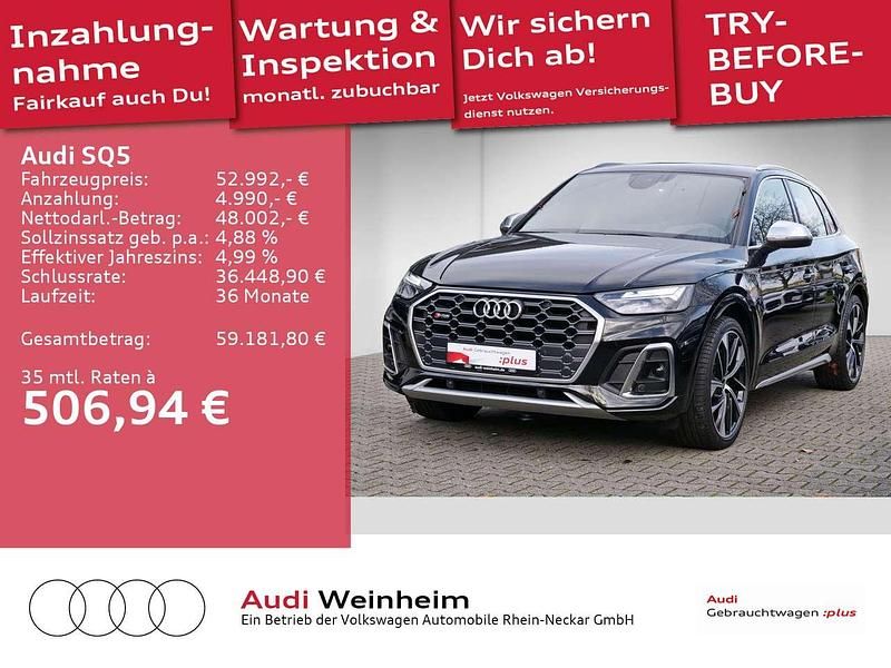 Mythosschwarz metallic Gebraucht 2023 Audi SQ5 Sport SUV | 52.992 € (Superpreis) - Bild 1/3