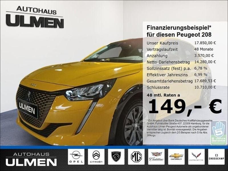 Gebraucht Peugeot e-208 Allure 100 kW (136 PS) 2023 Gelb Kleinwagen
