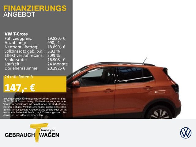 Gebraucht VW T-Cross Move 110 PS (80 kW) 2023 Orange SUV