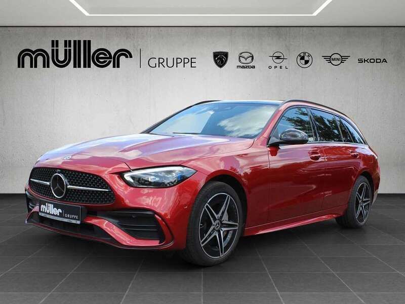 Hyazinthrot metallic Gebraucht 2022 Mercedes C300e AMG line Kombi | 36.980 € (Fairer Preis) - Bild 1/4