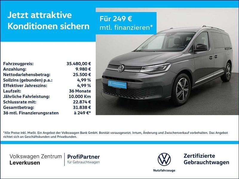 Indiumgrau Gebraucht 2025 VW Caddy Style Van / Kleinbus | 35.480 € (Superpreis) - Bild 1/4