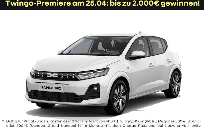 Neu Dacia Sandero Expression 122 PS (89 kW) 2026 Weiß Limousine