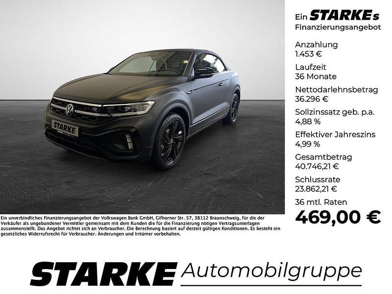 Schwarz (deep black matt schwarz) Gebraucht 2025 VW T-Roc Cabriolet R-line Edition Cabrio | 37.749 € (Etwas zu teuer) - Bild 1/4