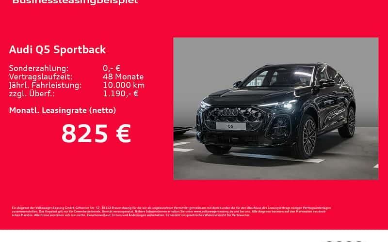 Schwarz Neu 2025 Audi Q5 Sportback Ambiente SUV | 86.902 € - Bild 1/4